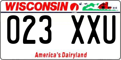WI license plate 023XXU