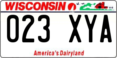 WI license plate 023XYA