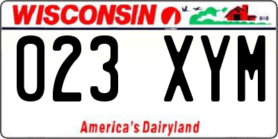 WI license plate 023XYM