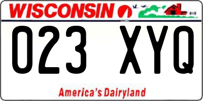 WI license plate 023XYQ