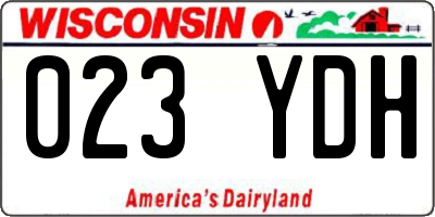 WI license plate 023YDH