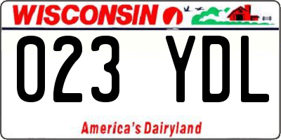 WI license plate 023YDL