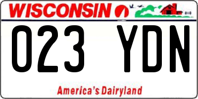 WI license plate 023YDN