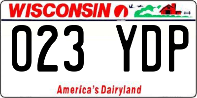 WI license plate 023YDP