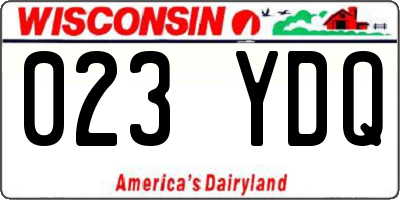 WI license plate 023YDQ