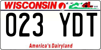 WI license plate 023YDT