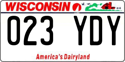 WI license plate 023YDY