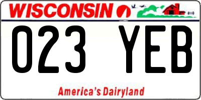 WI license plate 023YEB
