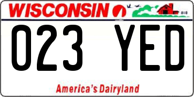 WI license plate 023YED