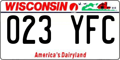 WI license plate 023YFC