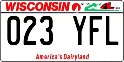 WI license plate 023YFL