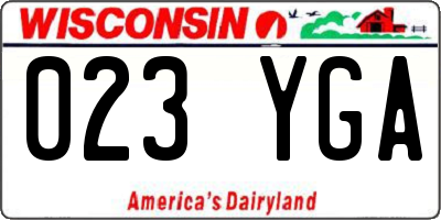 WI license plate 023YGA