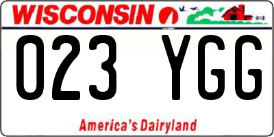 WI license plate 023YGG