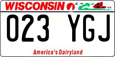 WI license plate 023YGJ