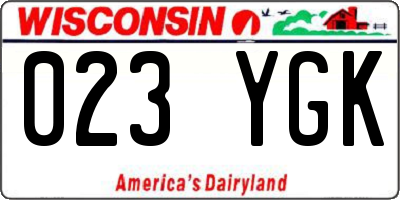WI license plate 023YGK