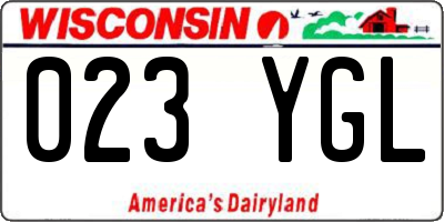 WI license plate 023YGL