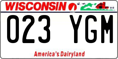 WI license plate 023YGM