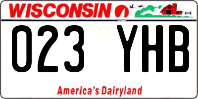 WI license plate 023YHB