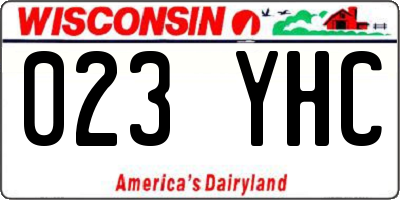 WI license plate 023YHC