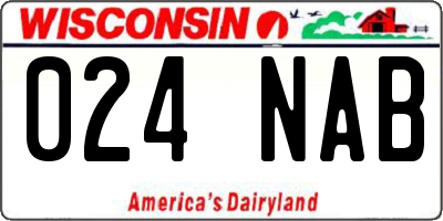 WI license plate 024NAB