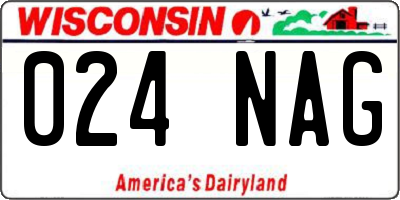 WI license plate 024NAG