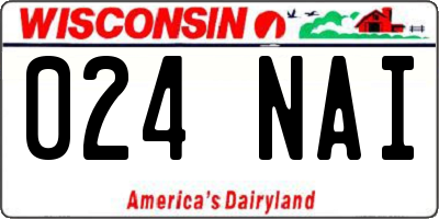WI license plate 024NAI