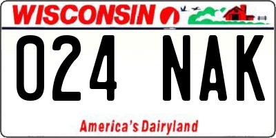 WI license plate 024NAK