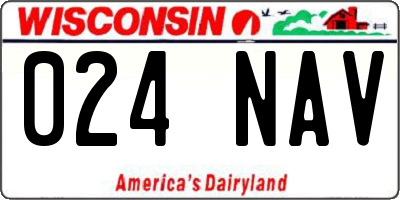 WI license plate 024NAV