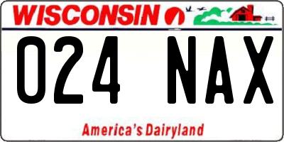 WI license plate 024NAX