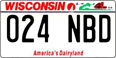 WI license plate 024NBD
