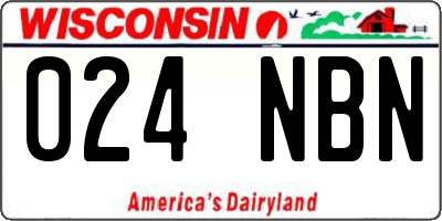 WI license plate 024NBN