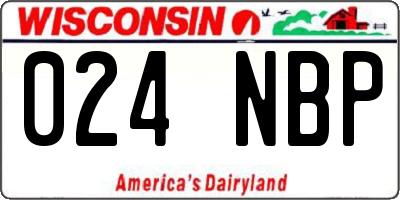 WI license plate 024NBP
