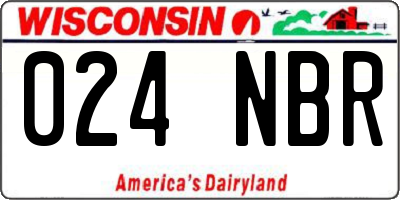 WI license plate 024NBR