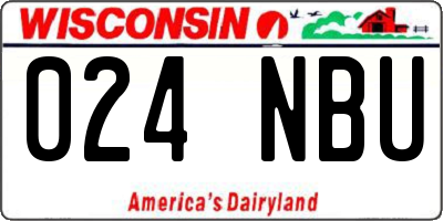 WI license plate 024NBU