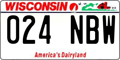 WI license plate 024NBW
