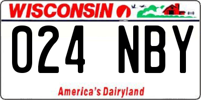 WI license plate 024NBY
