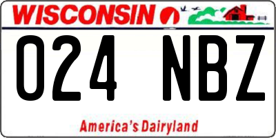 WI license plate 024NBZ