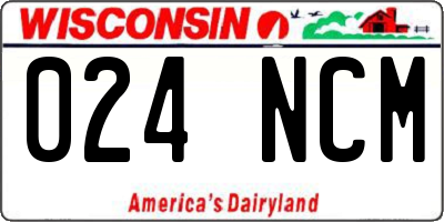 WI license plate 024NCM