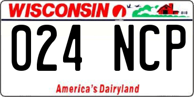 WI license plate 024NCP