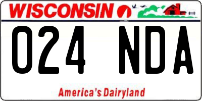 WI license plate 024NDA