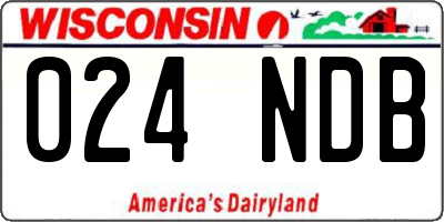 WI license plate 024NDB