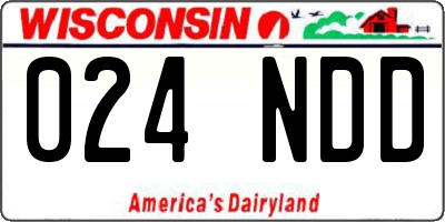 WI license plate 024NDD