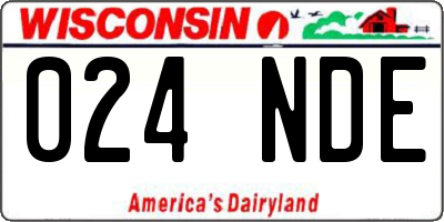 WI license plate 024NDE