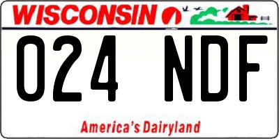 WI license plate 024NDF