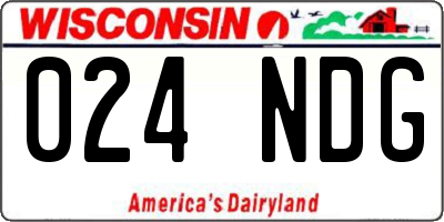 WI license plate 024NDG