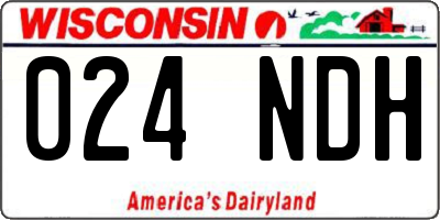 WI license plate 024NDH