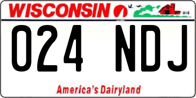 WI license plate 024NDJ