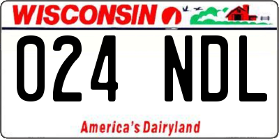WI license plate 024NDL