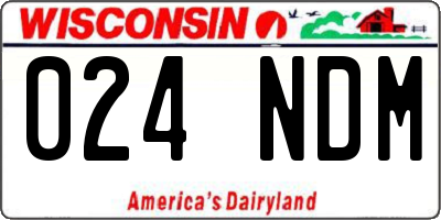 WI license plate 024NDM