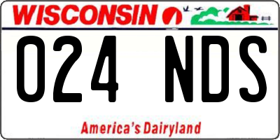 WI license plate 024NDS